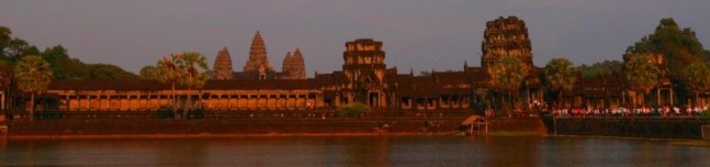 Angkor Wat west side sunset