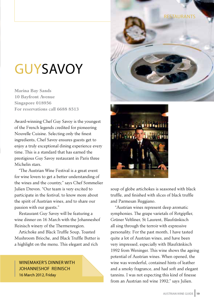 Austria Festival Guy Savoy