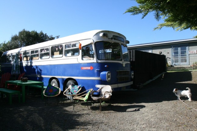 Bus Stop Takeaway Cafe, Te Horo Beach, 1 hour north Wellington, North Island, Middle Earth