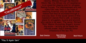 Film and Food at the Screening Room - Casablanca