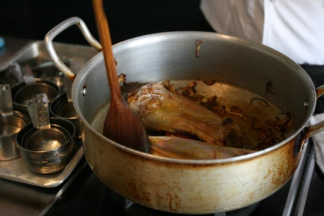 Lamb Shanks - searing