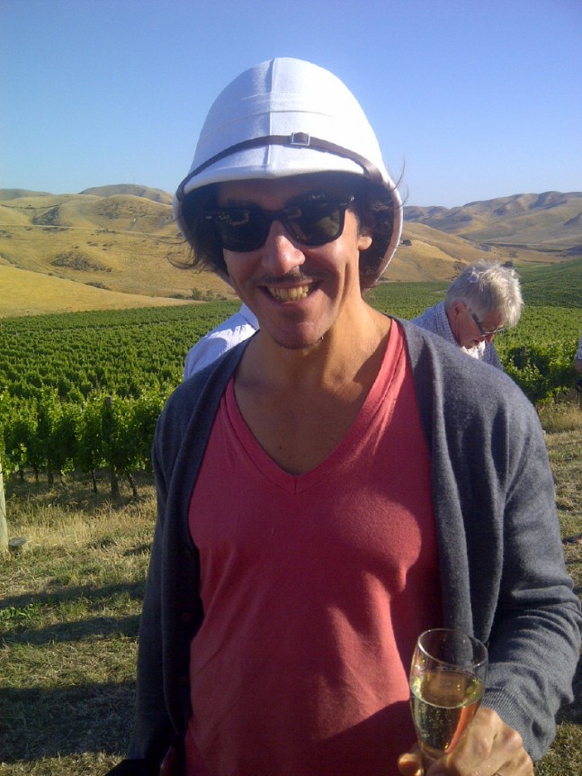 Australian Master of Wine, Ned Goodwin, (AKA Red Ned) looking very much the part