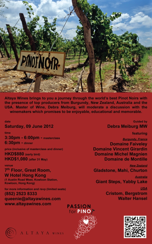 Passion for Pinot Master Class and Dinner Experience - Hong Kong