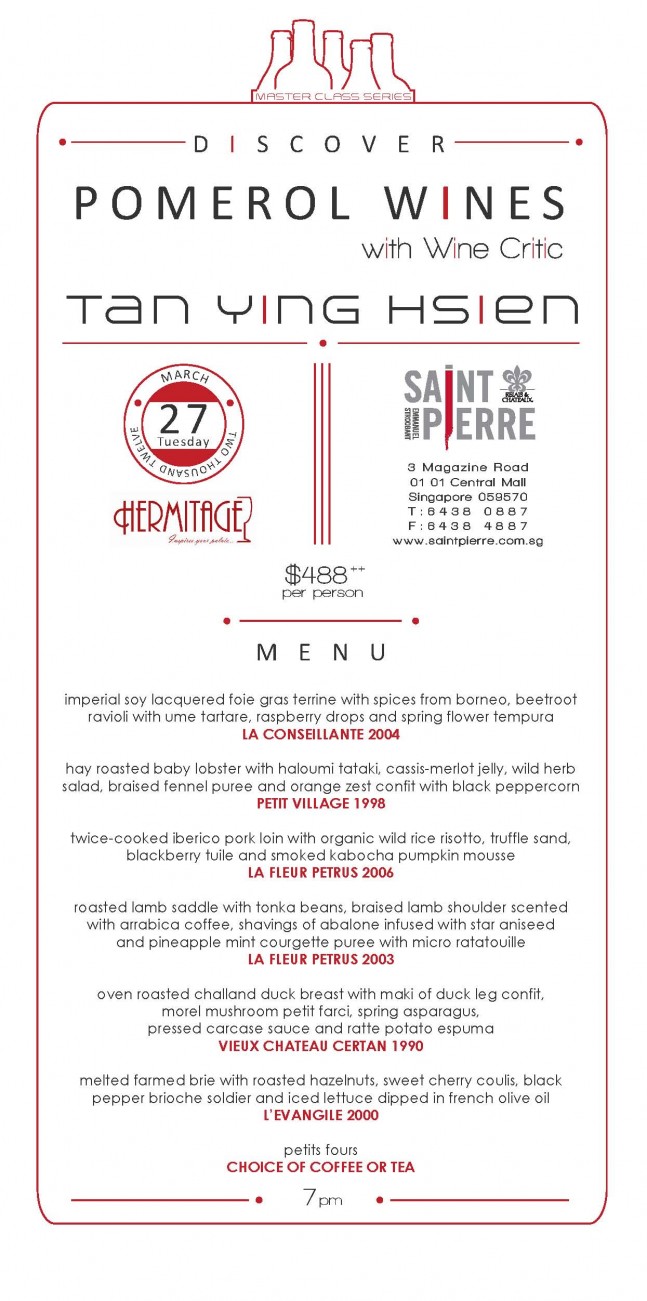 Pomerol Dinner