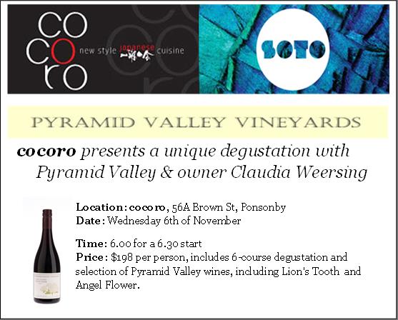 Coroco http://cocoro.co.nz/ Pyramid Valley Vineyards http://pyramidvalley.co.nz/
