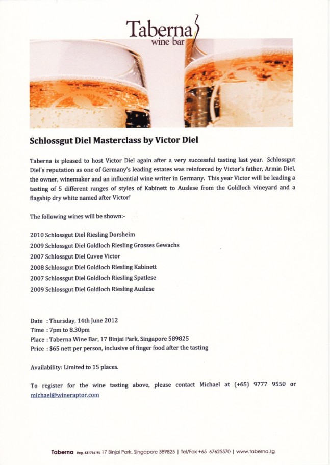 Schlossgut Diel Masterclass by Victor Diel