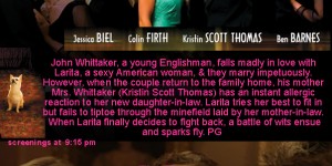 Colin Firth, Kristen Scott Thomas and Jessica Biel in "Easy Virtue" Film & Food this Fri & Sat May 4th & 5th