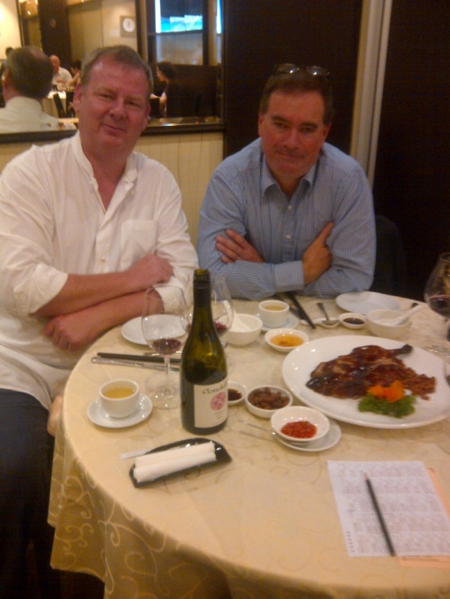 Tim Kirk and the Wandering Palate at Jade Palace Seafood Restaurant - Clonakilla Shiraz Viognier is absolutely sublime with Chinese Roast Duck!