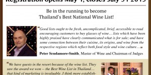 Wine list of the Year Thailand Trade Registration Flier April 2013