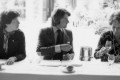 Patricia Gallagher, Steven spurrier & Odette Kahn 1976 tasting in Paris