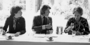 Patricia Gallagher, Steven spurrier & Odette Kahn 1976 tasting in Paris