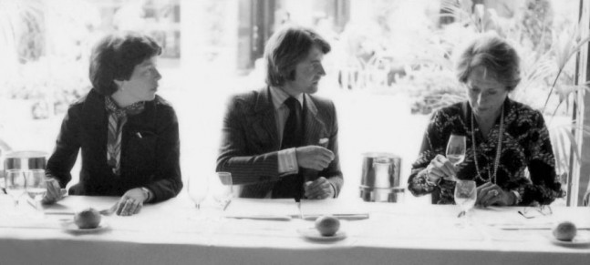 Patricia Gallagher, Steven Spurrier & Odette Kahn 1976 tasting in Paris